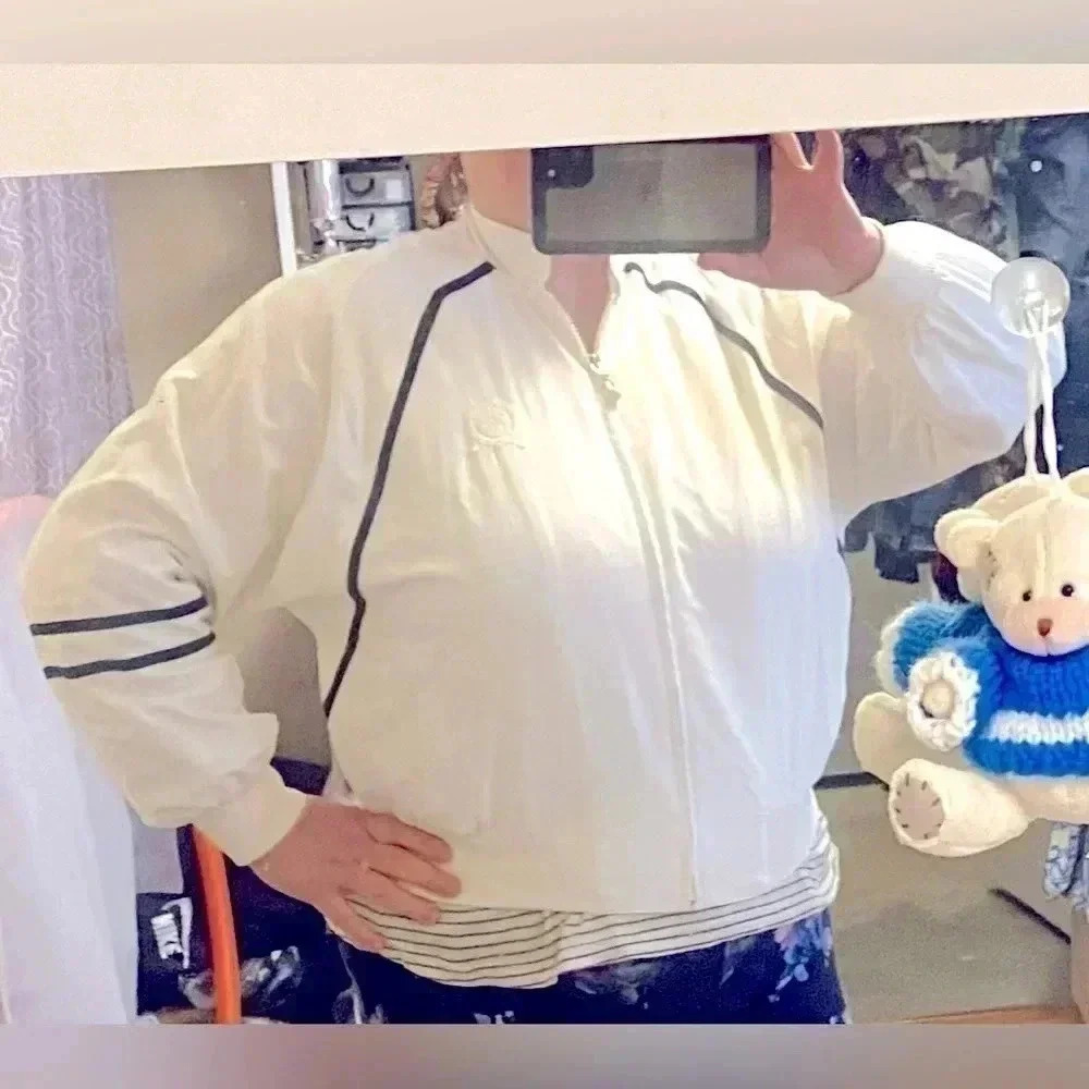 Cream-Milk color lightweight jacket - Picture 3 of 10